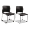 8800 Series Cafetorium Plastic Stack Chair, Supports Up To 500 Lb, 18" Seat Height, Black Seat/back, Chrome Base, 4/carton