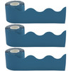 Slate Blue Scalloped Rolled Border Trim, 50 Feet Per Roll, Pack of 3