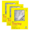 300 Series Tracing Pad, Tape Binding, 50 Sheet, 11x14 inch, Pack of 3