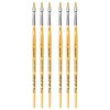 JUNIOR BORSTE Synthetic Student Brush, Synthetic, Tempera, Flat, Series 329, Size 4, Pack of 6