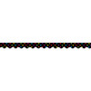 Multicolor Dots on Black Scalloped Border Trim, 35 Feet Per Pack, 6 Packs