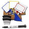 Customizable Handheld Whiteboards with Clear Dry Erase Sleeves & Markers, Class Set of 12