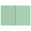 Dual Ruled Composition Book, Green, 1/4 in grid and 3/8 in (wide) 9-3/4" x 7-1/2", 100 Sheets, Pack of 6