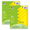 Card Stock, Lemon Yellow, 8-1/2" x 11", 100 Sheets Per Pack, 2 Packs