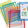 Dry Erase Pockets, 5 Assorted Bright Colors, 10" x 13-1/2", 10 Pockets
