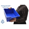 Deep F2 Tray, Royal Blue, 12.3" x 16.8" x 5.9", Heavy Duty School, Industrial & Utility Bins, Pack of 6