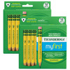 My First® Short Wooden Pencils, Large Triangle Barrel, Sharpened, #2 HB Soft, With Eraser, Yellow, 12 Per Pack, 2 Packs