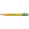 My First® Short Wooden Pencils, Large Triangle Barrel, Sharpened, #2 HB Soft, With Eraser, Yellow, 12 Per Pack, 2 Packs