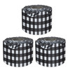 Black Gingham Rolled Scalloped Borders, 65 Feet Per Roll, Pack of 3