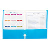 2-Pocket Laminated Paper Portfolio with 3-Hole Punch, Assorted, Pack of 100