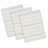 Newsprint Handwriting Paper, Skip-A-Line, Grade 1, 1/2" x 1/4" x 1/4" Ruled Long, 11" x 8-1/2", 500 Sheets Per Pack, 3 Packs