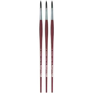 COLLEGE Student Brush, Synthetic, Acrylic & Oil, Round, Series 8730, Size 12, Pack of 3 COLLEGE Student Brush, Synthetic, Acrylic & Oil, Round, Series 8730, Size 12, Pack of 3