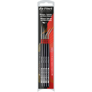 MICRO-NOVA Miniature Brushes, Synthetic, Acrylic & Oil, Round, Assorted, 4 Brush Set MICRO-NOVA Miniature Brushes, Synthetic, Acrylic & Oil, Round, Assorted, 4 Brush Set