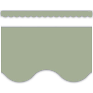 Sage Green Scalloped Border Trim, 35 Feet Per Pack, 6 Packs Sage Green Scalloped Border Trim, 35 Feet Per Pack, 6 Packs