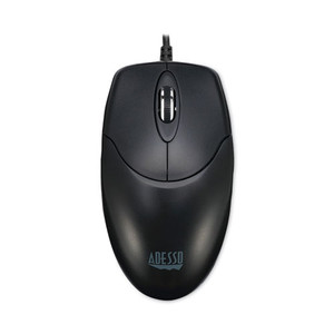 Three-Button Desktop Optical Scroll USB Mouse, USB 2.0, Left/Right Hand Use, Black Three-Button Desktop Optical Scroll USB Mouse, USB 2.0, Left/Right Hand Use, Black