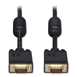 VGA Coaxial High-Resolution Monitor Cable with RGB Coaxial, 6 ft, Black VGA Coaxial High-Resolution Monitor Cable with RGB Coaxial, 6 ft, Black