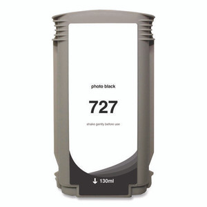 Compatible Photo Black Ink, Replacement for 727 (B3P23A), 130 mL Compatible Photo Black Ink, Replacement for 727 (B3P23A), 130 mL