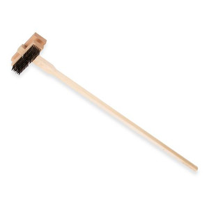Sparta Broiler Master Grill Brush and Scraper with Handle, Metal Bristles, 48" Natural Wood Handle Sparta Broiler Master Grill Brush and Scraper with Handle, Metal Bristles, 48" Natural Wood Handle