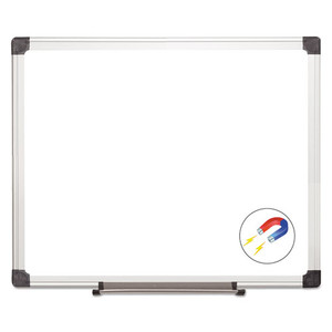 Value Lacquered Steel Magnetic Dry Erase Board, 24" x 36", White Surface, Satin Aluminum Frame Value Lacquered Steel Magnetic Dry Erase Board, 24" x 36", White Surface, Satin Aluminum Frame