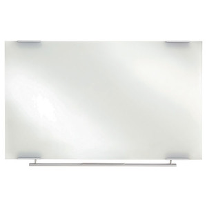 Clarity Glass Dry Erase Board with Aluminum Trim, 60" x 36", White Surface, Satin Aluminum Frame Clarity Glass Dry Erase Board with Aluminum Trim, 60" x 36", White Surface, Satin Aluminum Frame