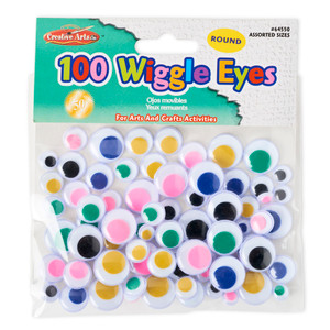 Creative Arts™ Wiggle Eyes, Round, Assorted Sizes & Colors, 100 Per Pack, 12 Packs Creative Arts™ Wiggle Eyes, Round, Assorted Sizes & Colors, 100 Per Pack, 12 Packs