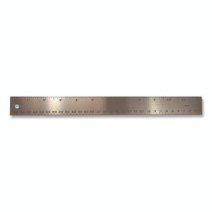 Stainless Steel Ruler, Standard/Metric, 12" Long, Silver, 72/Carton