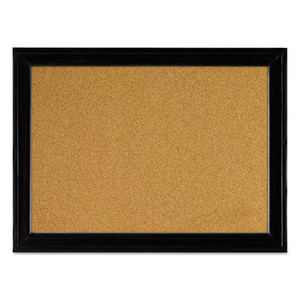 Cork Bulletin Board with Black Frame, 17" x 11", Tan Surface, Black Fiberboard (MDF) Frame Cork Bulletin Board with Black Frame, 17" x 11", Tan Surface, Black Fiberboard (MDF) Frame