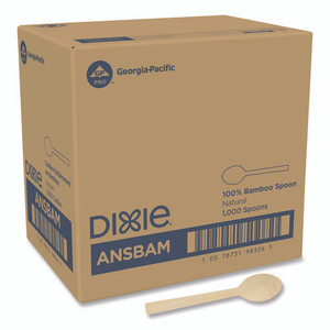 Bamboo Cutlery, Mediumweight Spoon, Paper, Light Golden, 100/Pack, 10 Packs/Carton Bamboo Cutlery, Mediumweight Spoon, Paper, Light Golden, 100/Pack, 10 Packs/Carton