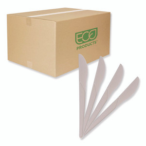 Plantware Compostable Cutlery, Knife, Plastic, Pearl White, 50/Pack, 20 Packs/Carton Plantware Compostable Cutlery, Knife, Plastic, Pearl White, 50/Pack, 20 Packs/Carton