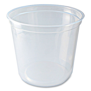 Microwavable Deli Containers, 24 oz, 4.6" Diameter x 4.1" h, Clear, Plastic, 500/Carton Microwavable Deli Containers, 24 oz, 4.6" Diameter x 4.1" h, Clear, Plastic, 500/Carton