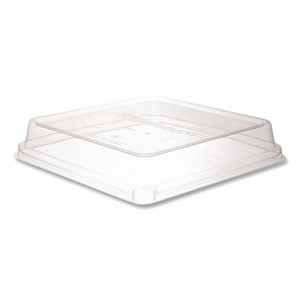 Renewable and Compostable Lids, 8.8 x 8.8 x 1.64, Clear, Plastic, 200/Carton Renewable and Compostable Lids, 8.8 x 8.8 x 1.64, Clear, Plastic, 200/Carton