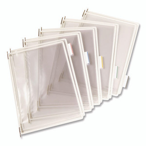 Pivoting Pockets, 1 Section, White, 10/Pack Pivoting Pockets, 1 Section, White, 10/Pack