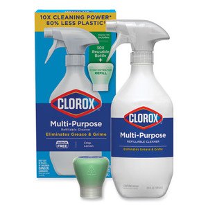 Clorox Multipurpose Degreaser Cleaner Refillable Starter Kit, Crisp Lemon Scent Clorox Multipurpose Degreaser Cleaner Refillable Starter Kit, Crisp Lemon Scent