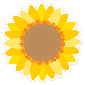 Sunflower 6" Designer Cut-Outs, 36 Per Pack, 2 Packs Sunflower 6" Designer Cut-Outs, 36 Per Pack, 2 Packs