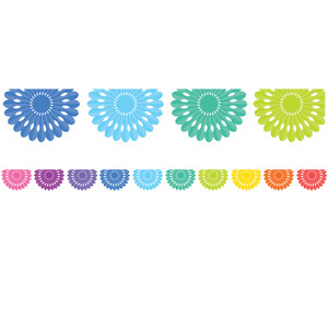 Colorful Fiesta Die-Cut Border Trim, 35 Feet Per Pack, 3 Packs Colorful Fiesta Die-Cut Border Trim, 35 Feet Per Pack, 3 Packs