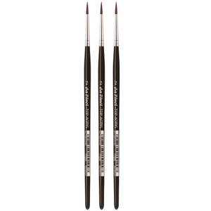 TOP-ACRYL Red-Brown Brush, Synthetic, Acrylic & Oil, Round, Series 7785K, Size 2, Pack of 3 TOP-ACRYL Red-Brown Brush, Synthetic, Acrylic & Oil, Round, Series 7785K, Size 2, Pack of 3