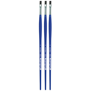 FORTE-Acrylics Student Brush, Synthetic, Acrylic & Oil, Flat, Series 8640, Size 6, Pack of 3 FORTE-Acrylics Student Brush, Synthetic, Acrylic & Oil, Flat, Series 8640, Size 6, Pack of 3
