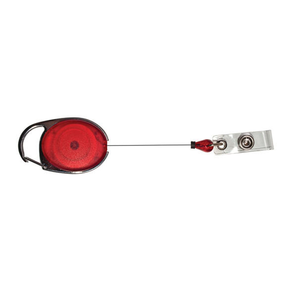 Retractable Carabiner Style Badge Reels with Badge Strap, Assorted, Pack of 20 Retractable Carabiner Style Badge Reels with Badge Strap, Assorted, Pack of 20