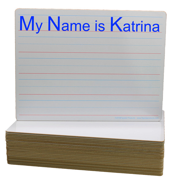 Double-Sided Dry Erase Board, 9"W x 12"L, Pack of 24 Double-Sided Dry Erase Board, 9"W x 12"L, Pack of 24