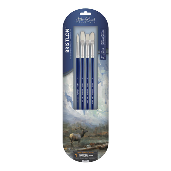 Bristlon Brush Assortment, Size 6, 4 Brushes