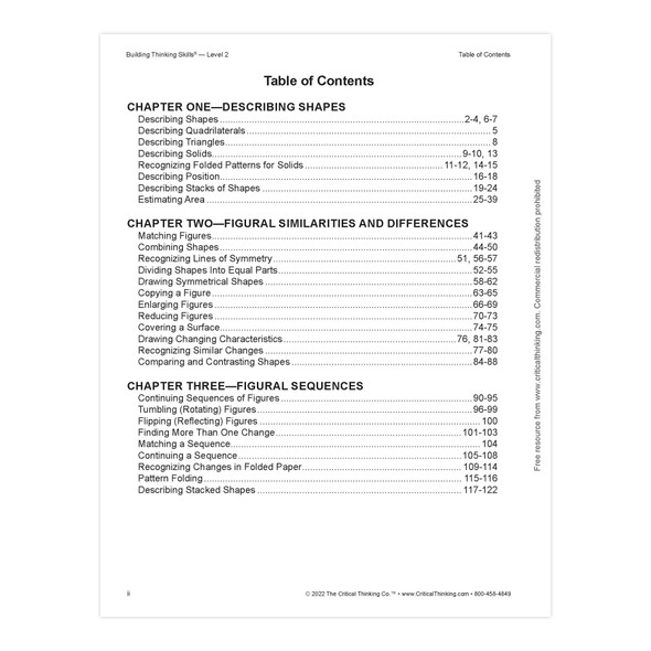 Building Thinking Skills®, Level 2, Grades 4-6 Building Thinking Skills®, Level 2, Grades 4-6