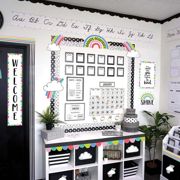 Rainbow Doodles Doodly Rainbows Bulletin Board Set
