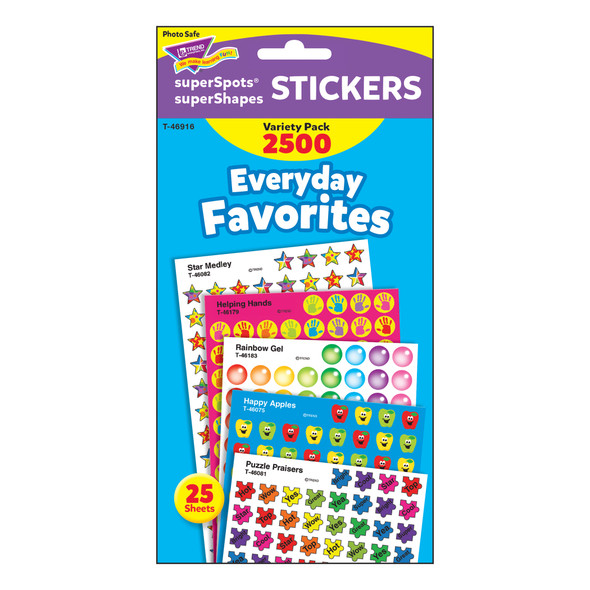 Everyday Favorites superSpots®/superShapes Variety Pack, 2500 Per Pack, 3 Packs Everyday Favorites superSpots®/superShapes Variety Pack, 2500 Per Pack, 3 Packs