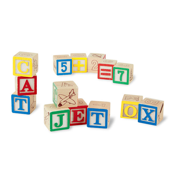 Wooden ABC/123 Block Set, 50 Pieces Wooden ABC/123 Block Set, 50 Pieces