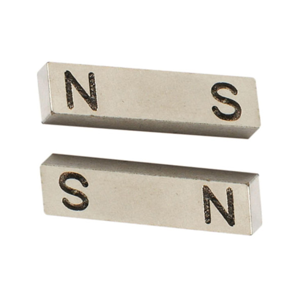 Alnico Bar Magnets, 2", N/S Stamped, Pack of 2, 2 Packs