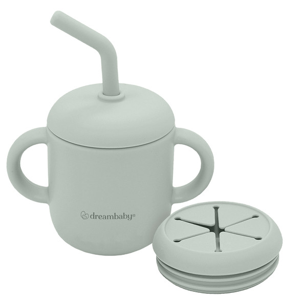 Silicone No-Spill Drink and Snack Cup, Seafoam