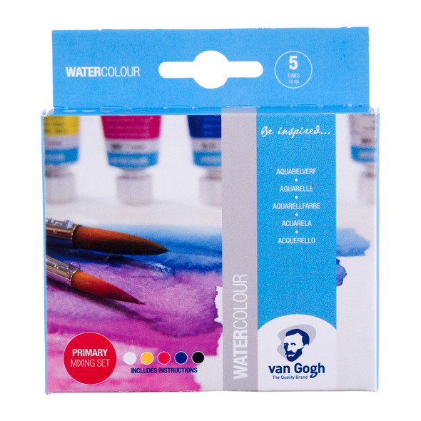 Watercolor Tube Set, 5 x 10mL, Primary Mixing Selection