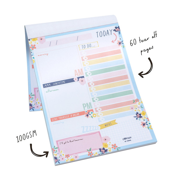 Daily Planner Pad - Ditzy Floral - Pack 6 Daily Planner Pad - Ditzy Floral - Pack 6