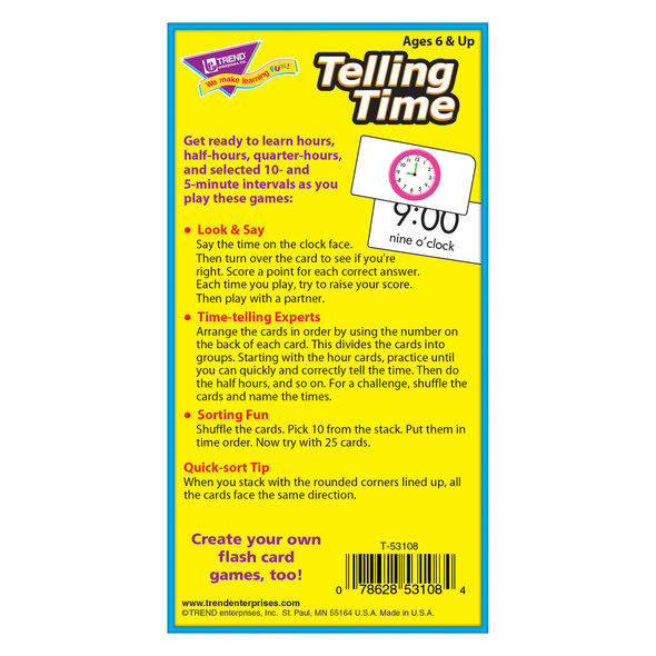 Telling Time Skill Drill Flash Cards, 3 Packs Telling Time Skill Drill Flash Cards, 3 Packs