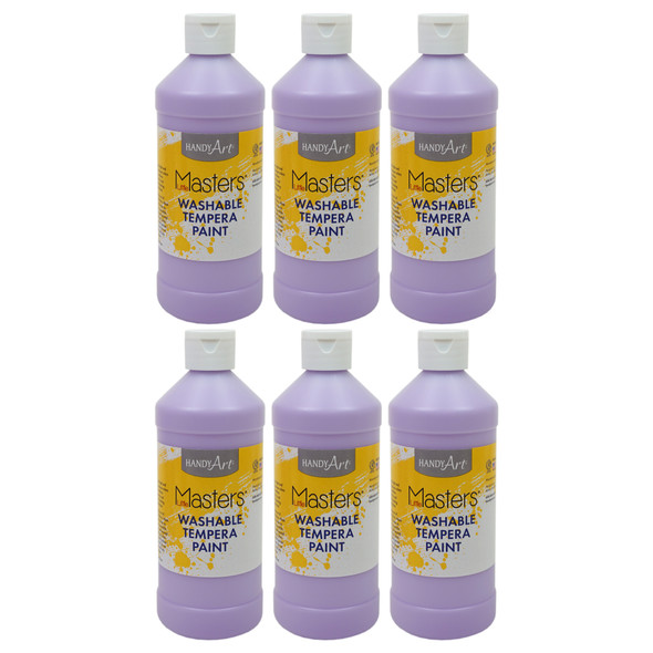 Little Masters® Washable Tempera Paint, 16 oz., Light Purple, Pack of 6